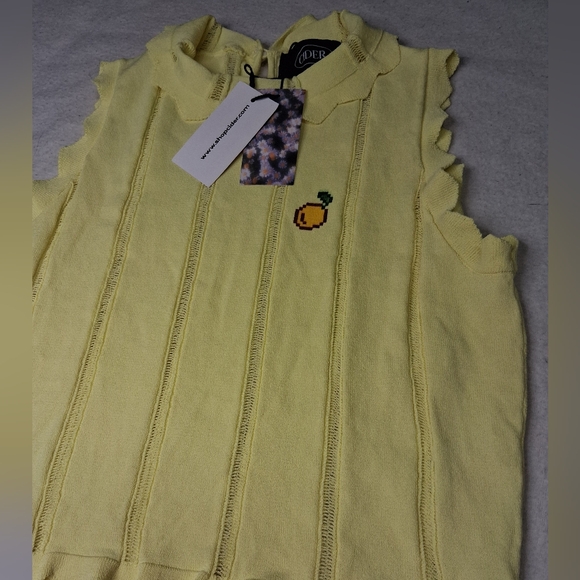 Cider Yellow Sleeveless Top with Lemon Embroidery - Picture 3 of 3